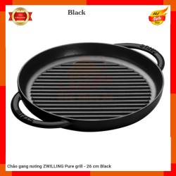 Chảo gang nướng ZWILLING Pure grill - 26 cm Black