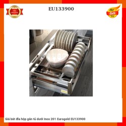 Giá bát đĩa hộp gắn tủ dưới Inox 201 Eurogold EU133900