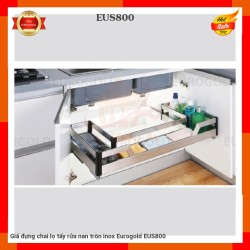 Giá đựng chai lọ tẩy rửa nan tròn inox Eurogold EUS800