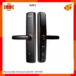 Khóa cửa điện tử Demax SL666 BN - APP WIFI